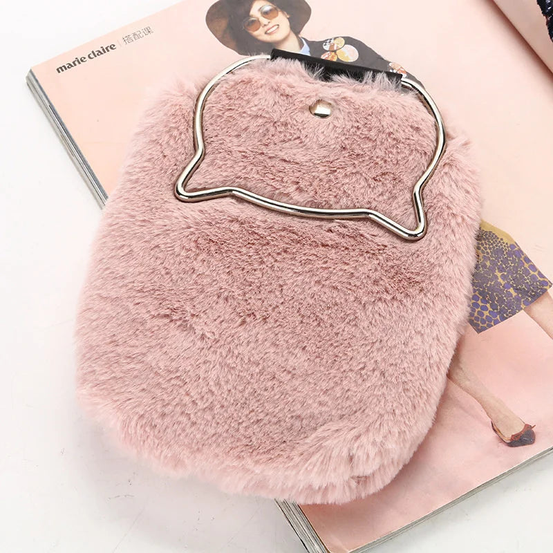 Cat Shaped Plush Handbag for Women