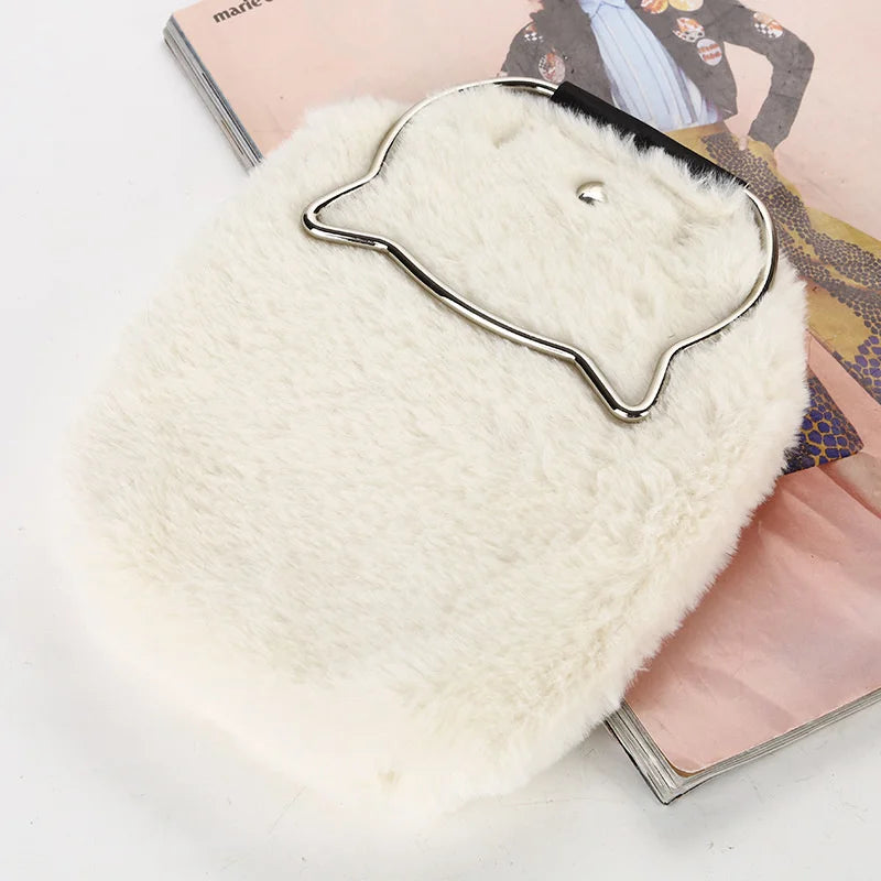 Cat Shaped Plush Handbag for Women