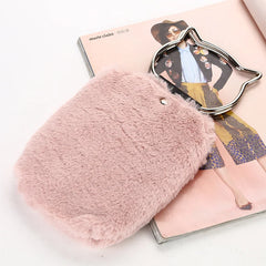 Cat Shaped Plush Handbag for Women