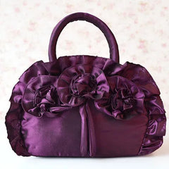Retro Wave Silk Flower Handle Bag