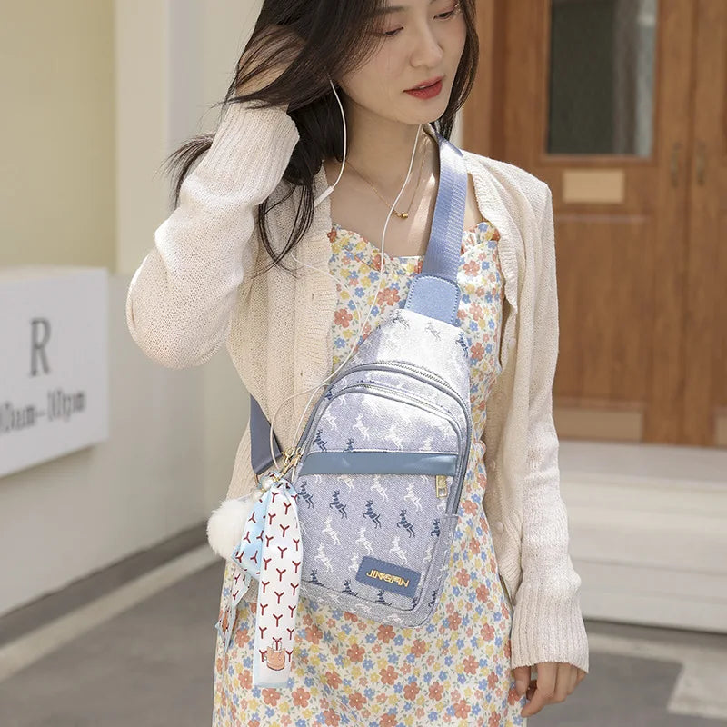 Women's Shoulder Bag Business Chest Bag Functional Backpack