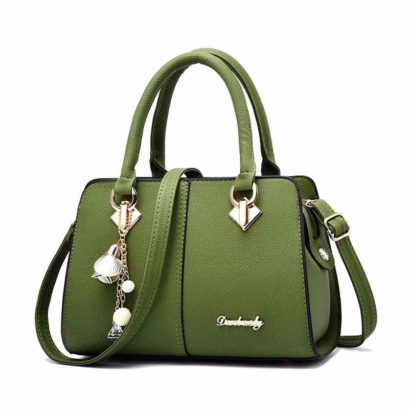European American Pu Crossbody Bag Boston Handbag 28X11X19cm