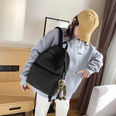 Waterproof Canvas Women Backpack Solid Backpacks Mochila Feminina Mujer