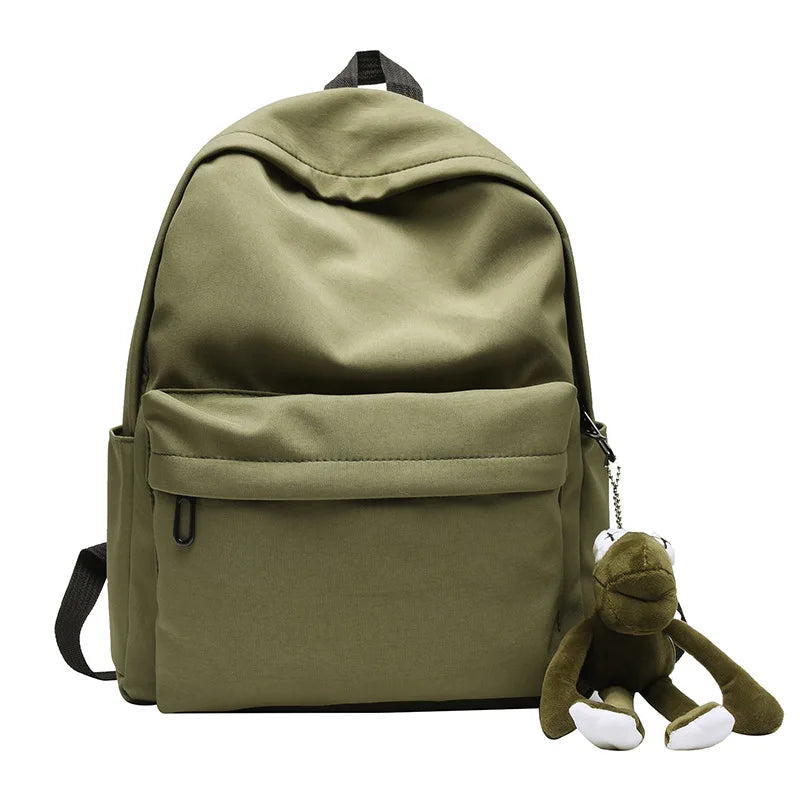 Waterproof Canvas Women Backpack Solid Backpacks Mochila Feminina Mujer