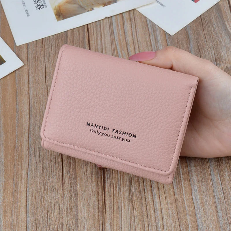 Women's Short Pattern Folding Wallet Soft Wallet Mini Wallet