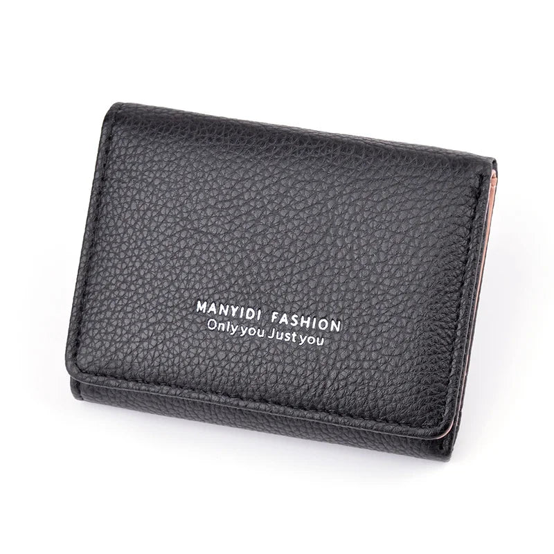 Women's Short Pattern Folding Wallet Soft Wallet Mini Wallet