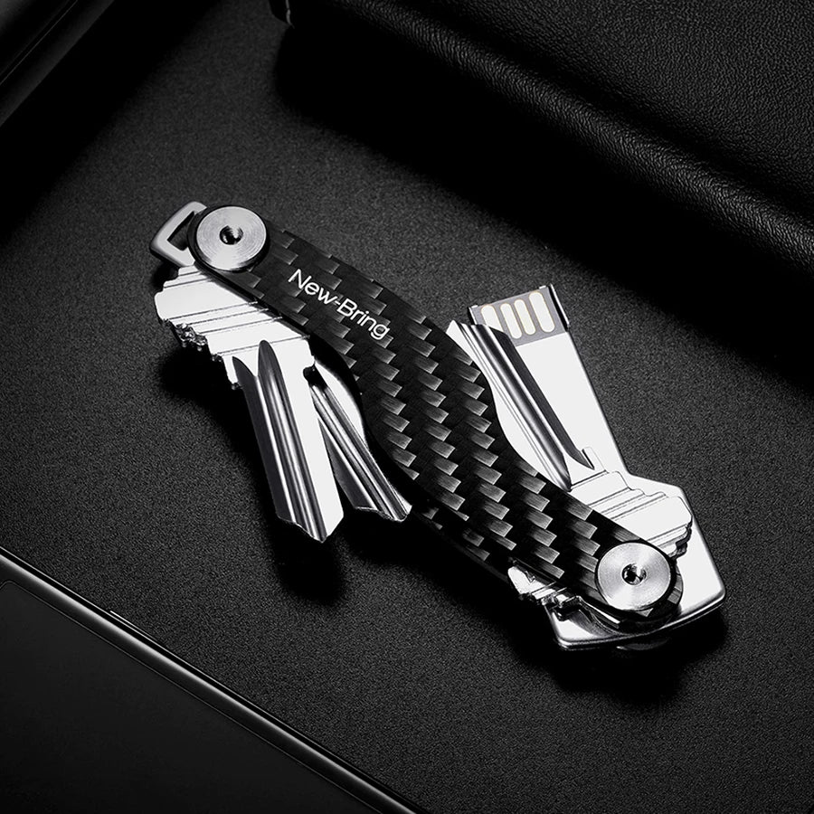 Carbon Fiber Key Organizer Smart Key Wallets Ring