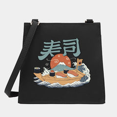 Women Shoulder Messenger Crossbody Tote Bag Wave Series Pattern Small Square Bag