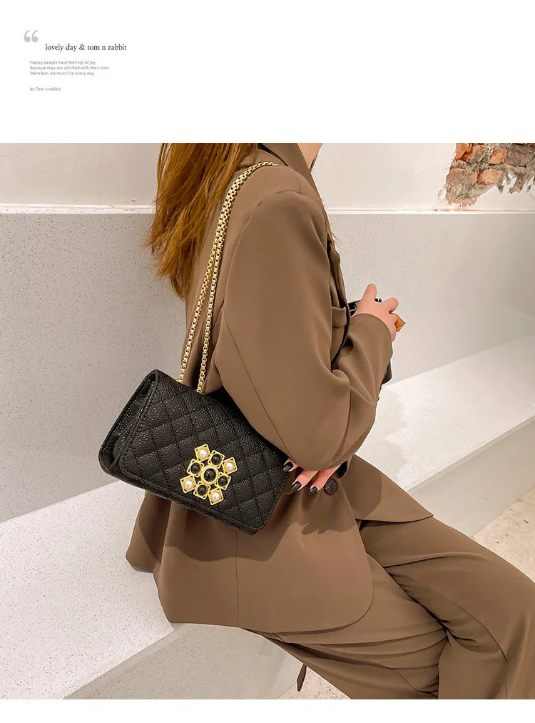 Solid Shoulder Crossbody Bag for Women Handbag Inclined Shoulder Bag