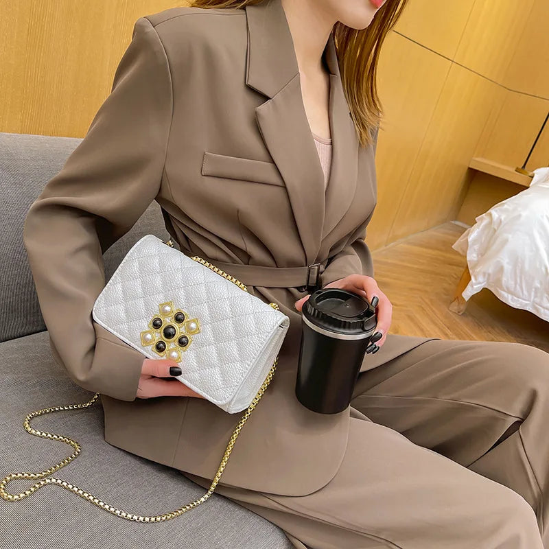 Solid Shoulder Crossbody Bag for Women Handbag Inclined Shoulder Bag