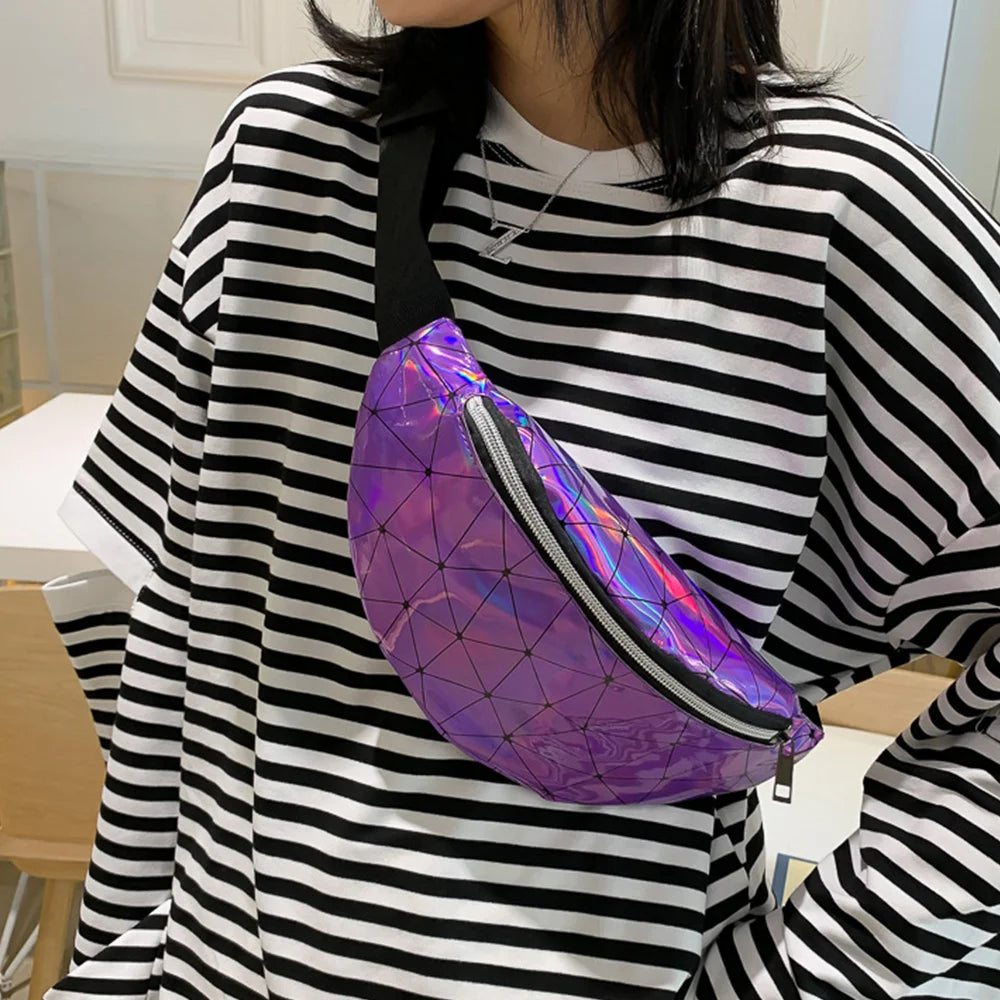 Hot Women Reversible Sequins Glitter Waist Bag Fanny Pack Hip Purse Satchel