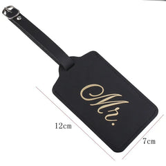 Solid MR MRS Passport Cover Set - Couple Wedding Travel Holder