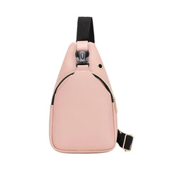 Women Chest Pack Bags Sling Crossbody Shoulder Chest Bag Girls PU Leather Messen