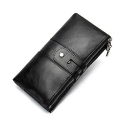 Green Red Bifold Zipper Long Purse for Lady