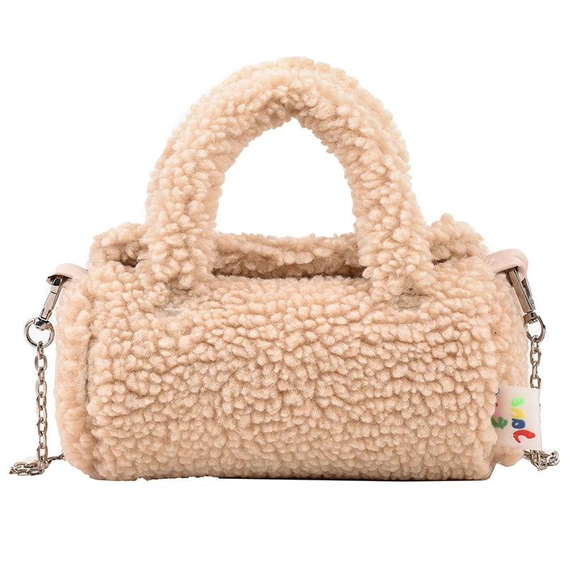 Niche Lamb Wool Bag Chain Messenger Handbag