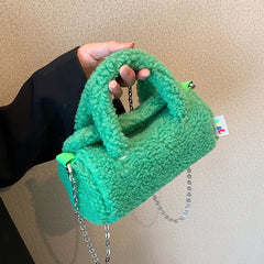 Niche Lamb Wool Bag Chain Messenger Handbag