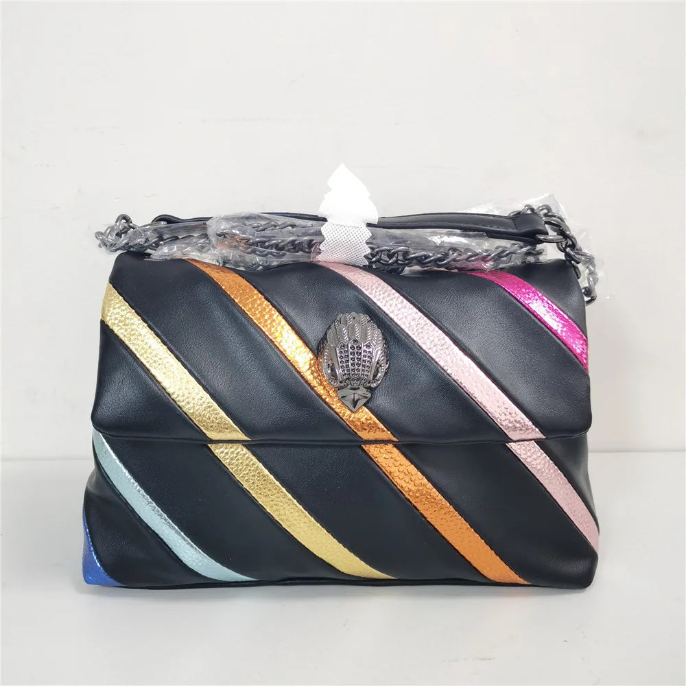 Rainbow Line Stitching Chain Bag Women's Messenger Bag