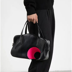 PU Luggage Hollow Out Travel Bag Handbag Duffle