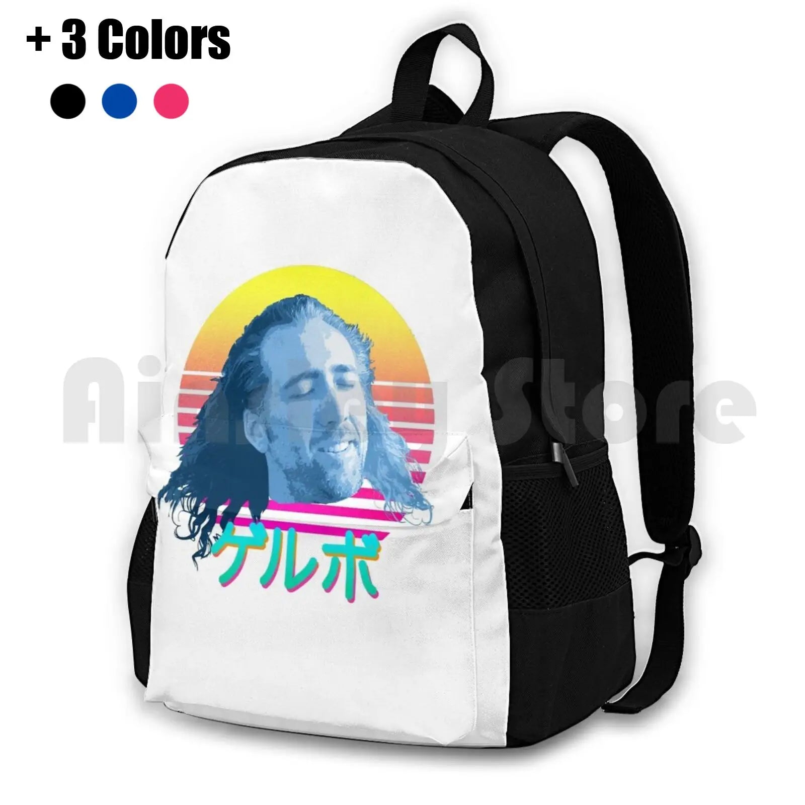 Nicolas Cage Hiking Backpack Waterproof Camping Travel Con Air Meme