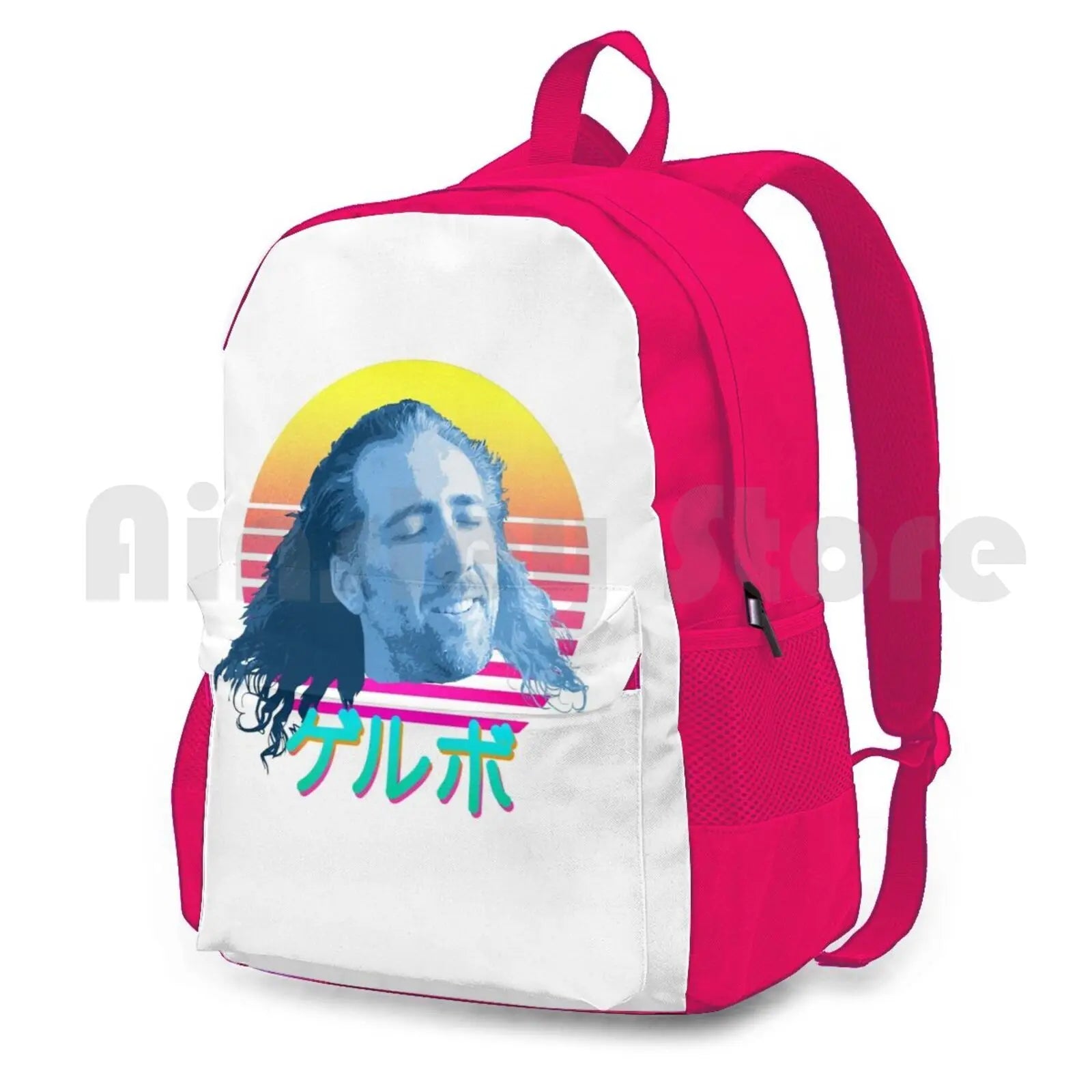 Nicolas Cage Hiking Backpack Waterproof Camping Travel Con Air Meme