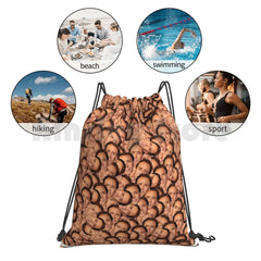 Nicolas Cage Texture Backpack Drawstring Bag Gym Waterproof