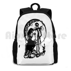 Nightmare Before Christmas-Black On Outdoor Hiking Backpack