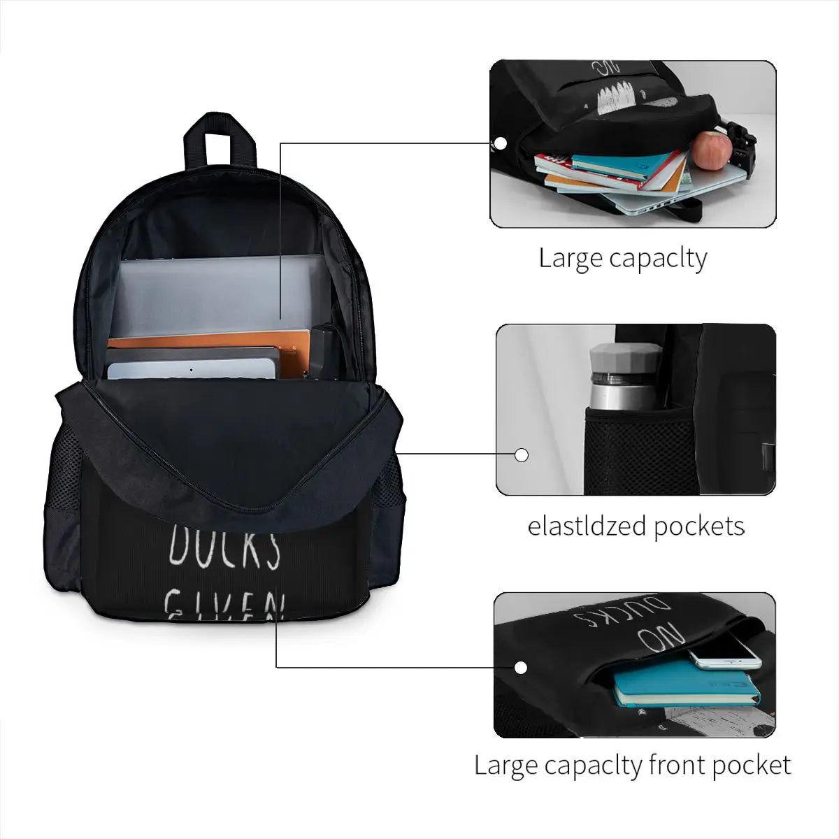 No Ducks Given Backpacks Men's & Women's School Bag