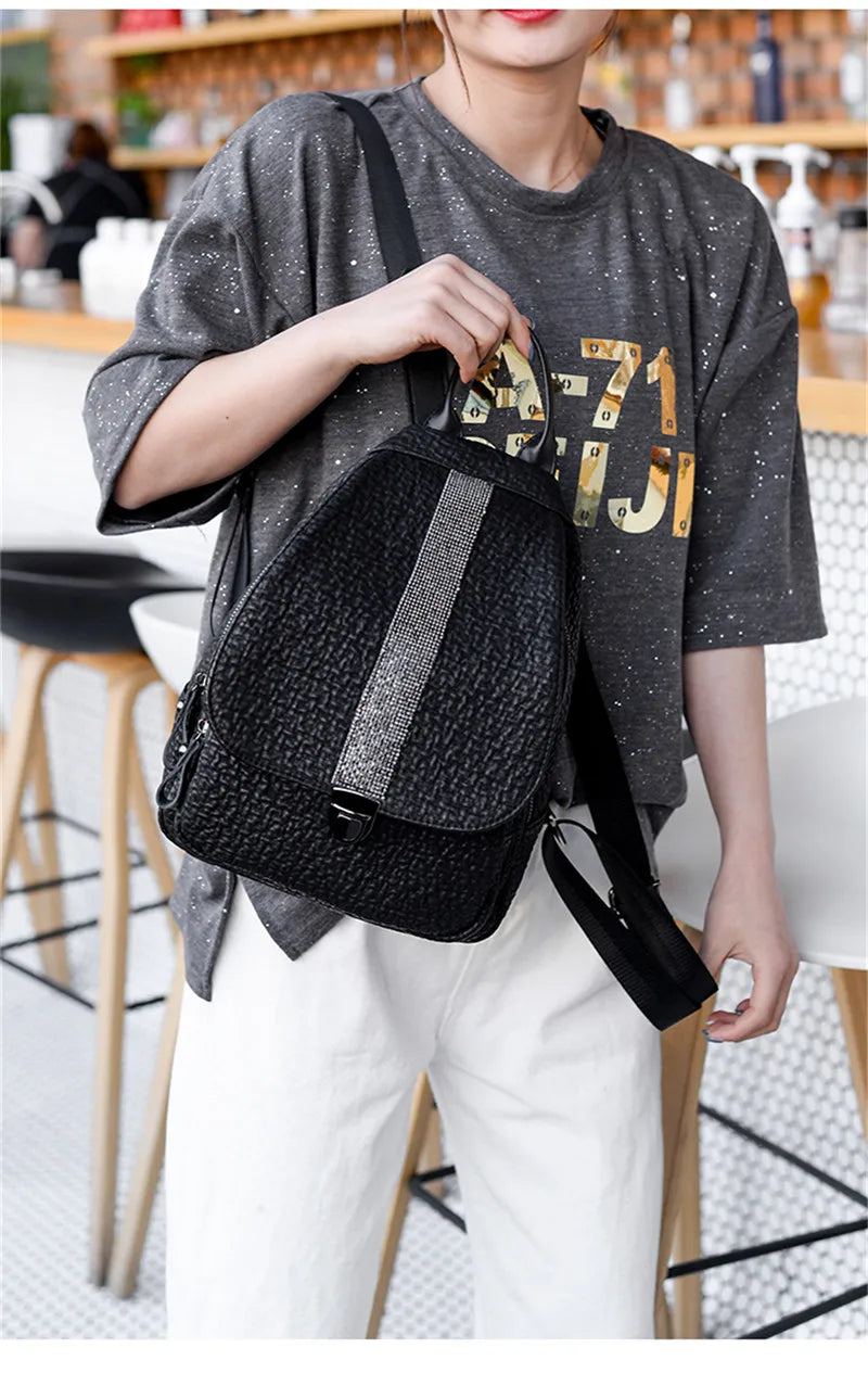 Women Lady School Leather Girls Backpack Travel Handbag Shoulder Bag