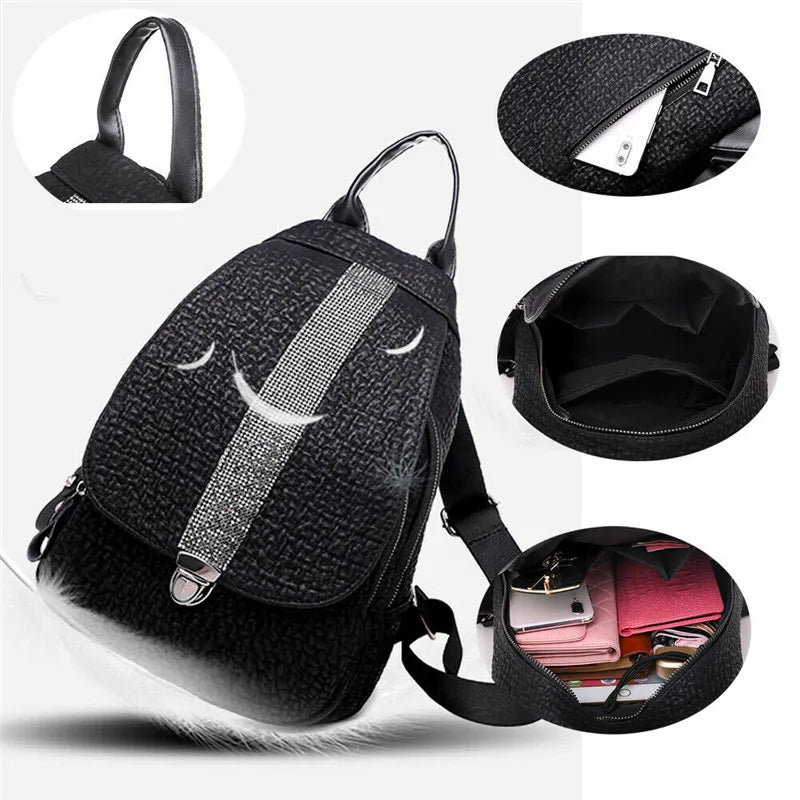 Women Lady School Leather Girls Backpack Travel Handbag Shoulder Bag
