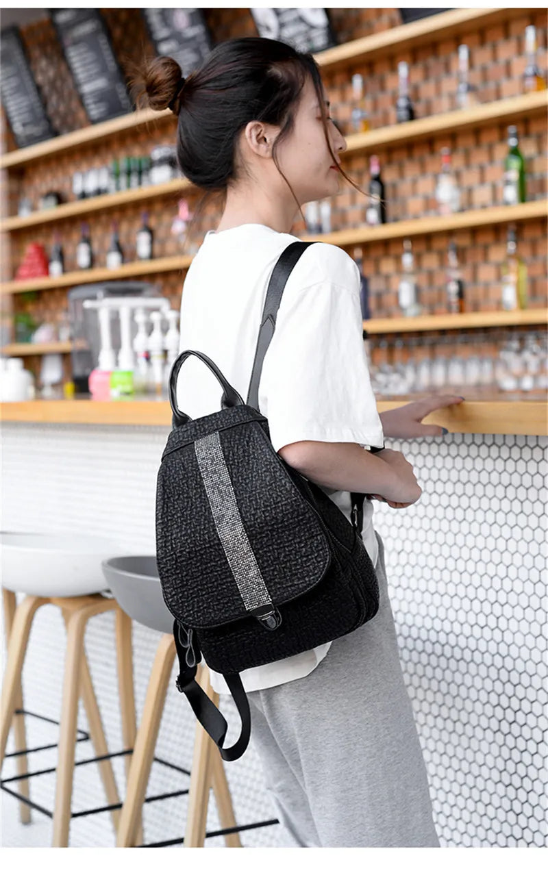 Women Lady School Leather Girls Backpack Travel Handbag Shoulder Bag