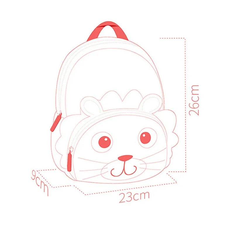 3D Cartoon Backpack for Kids Boy Girl Kindergarten School Bag Rucksack