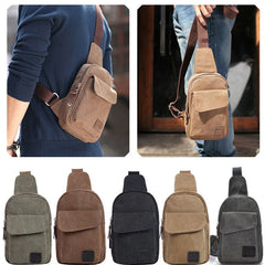 Men Women Shoulder Bag Sling Chest Bag Pack Outdoor Travel Sport USB Charging