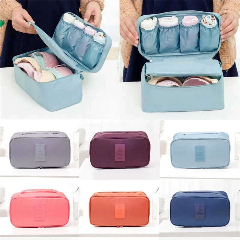 Portable Lady Bra Underwear Socks Cosmetic Storage Bag