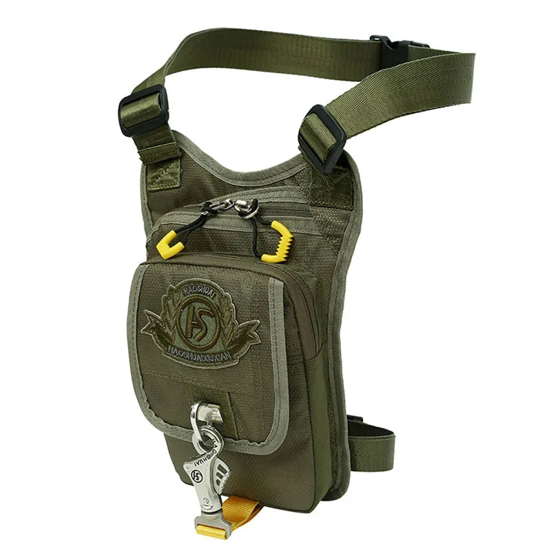 Men's Nylon Drop Leg Bag Waist Fanny Pack