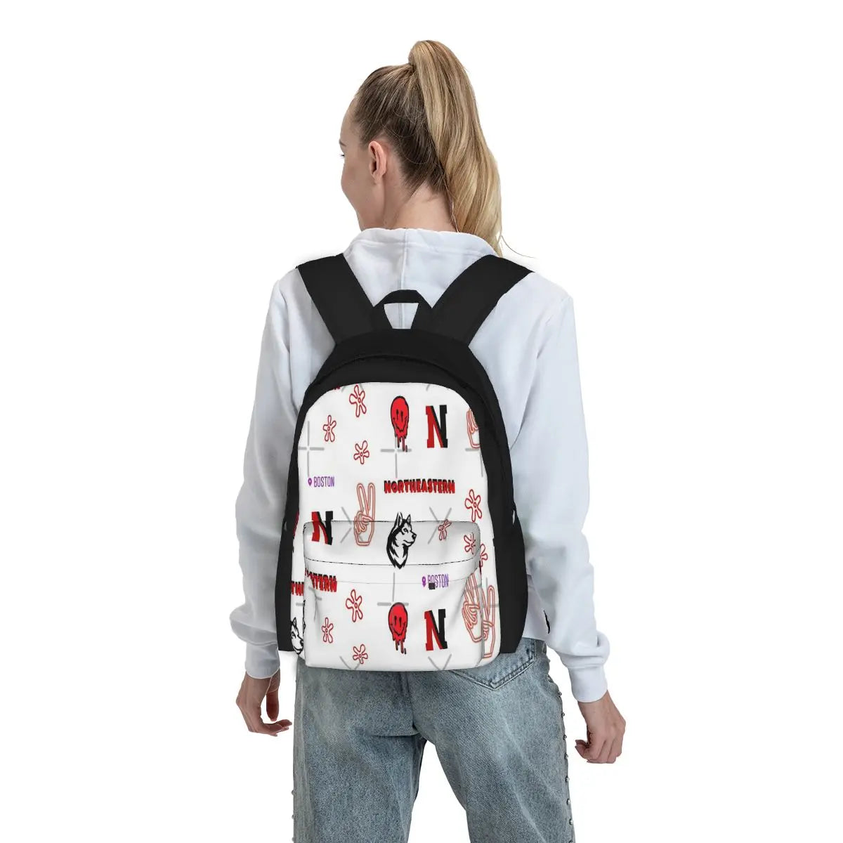 Northeastern University Sticker Pack Backpacks Men's Backpacks Bags For Women