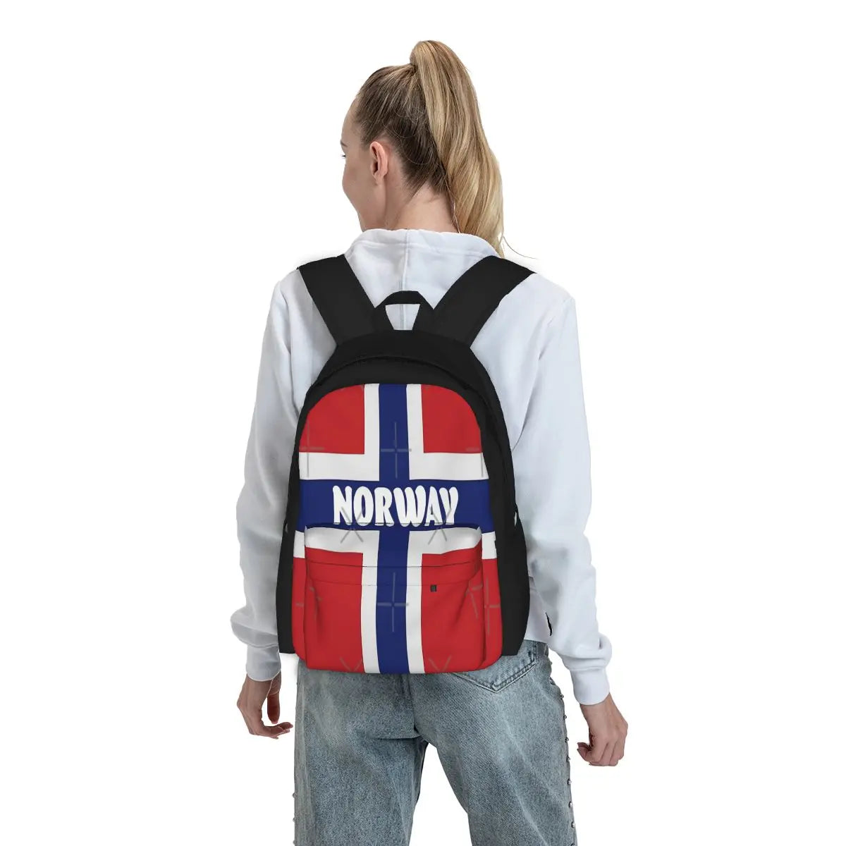 Norwegian Flag Norway Backpacks Men's Bag Women Schoolbag