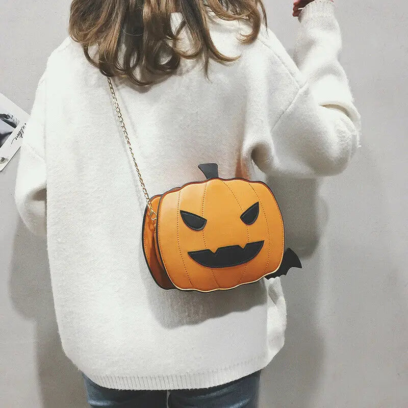 Women Ladies Pumpkin Bag Halloween Cross Body Bag PU Bags
