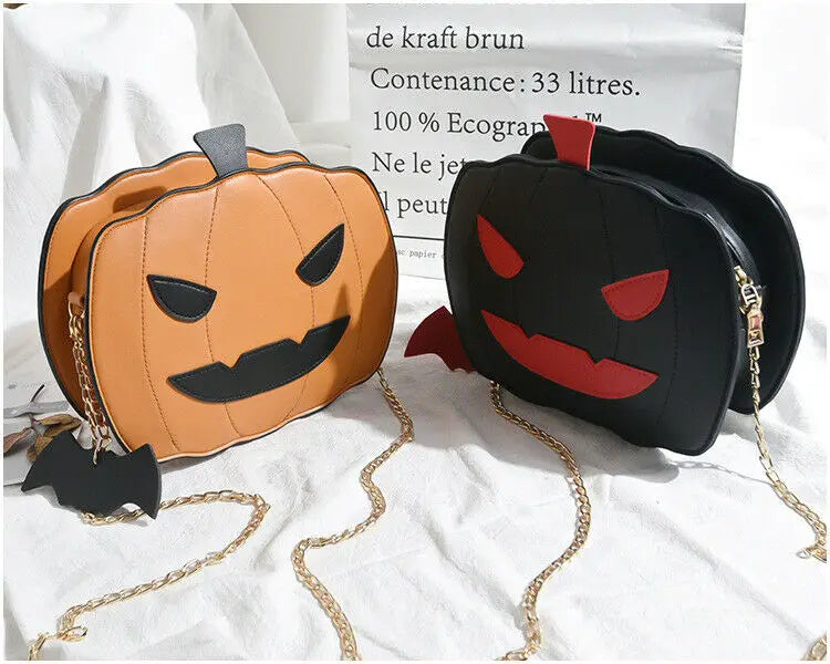 Women Ladies Pumpkin Bag Halloween Cross Body Bag PU Bags
