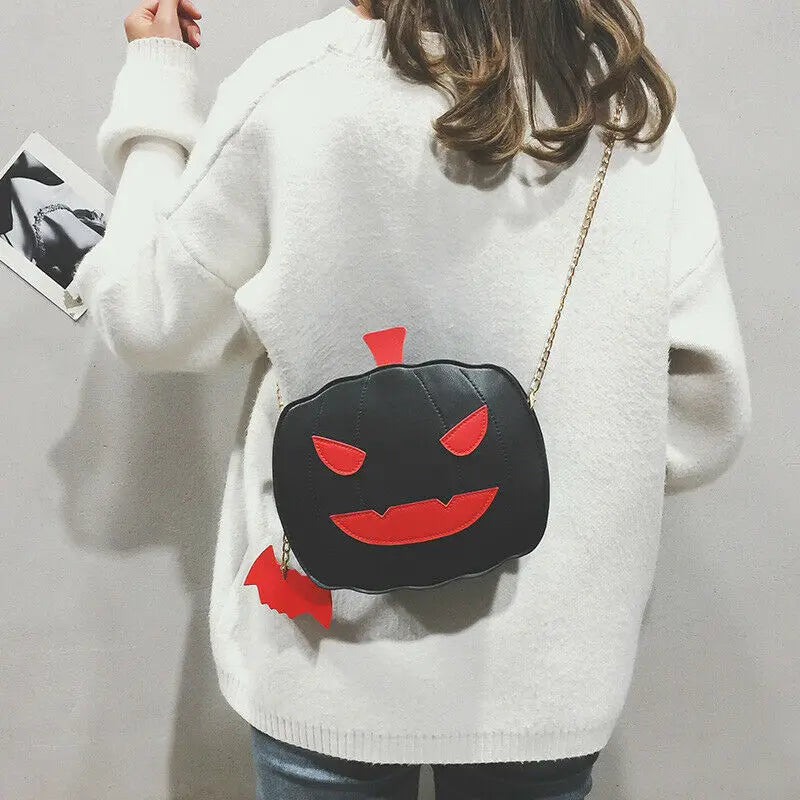 Women Ladies Pumpkin Bag Halloween Cross Body Bag PU Bags