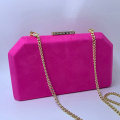 Nuphia Suede Evening Clutch Bags for Women in Yellow Royal Orange Red Purple