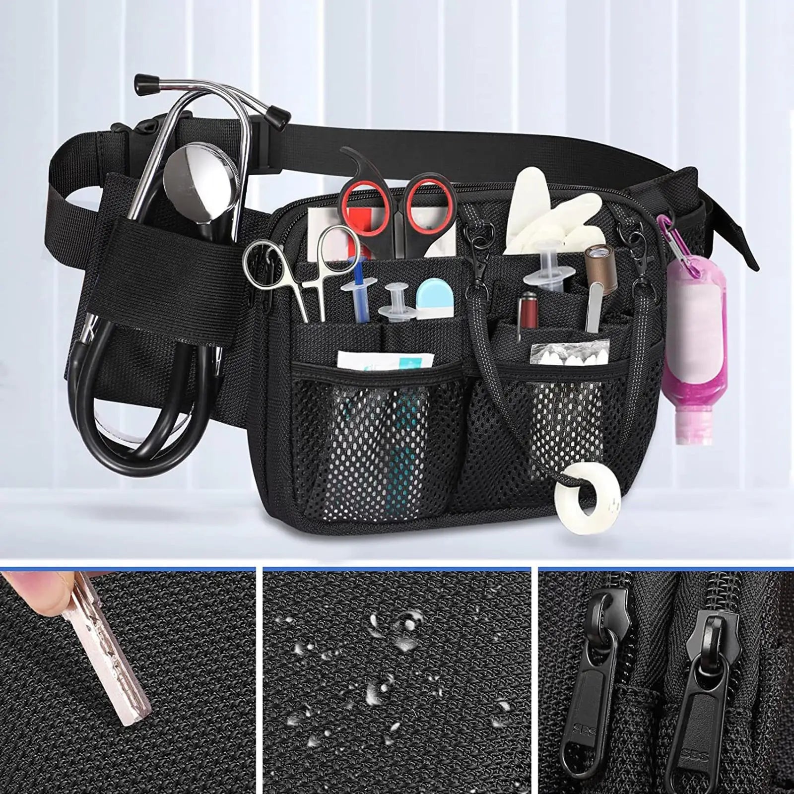 Nurse Fanny Pack Compartment Clinical Tools Nursing Organizer Pouch