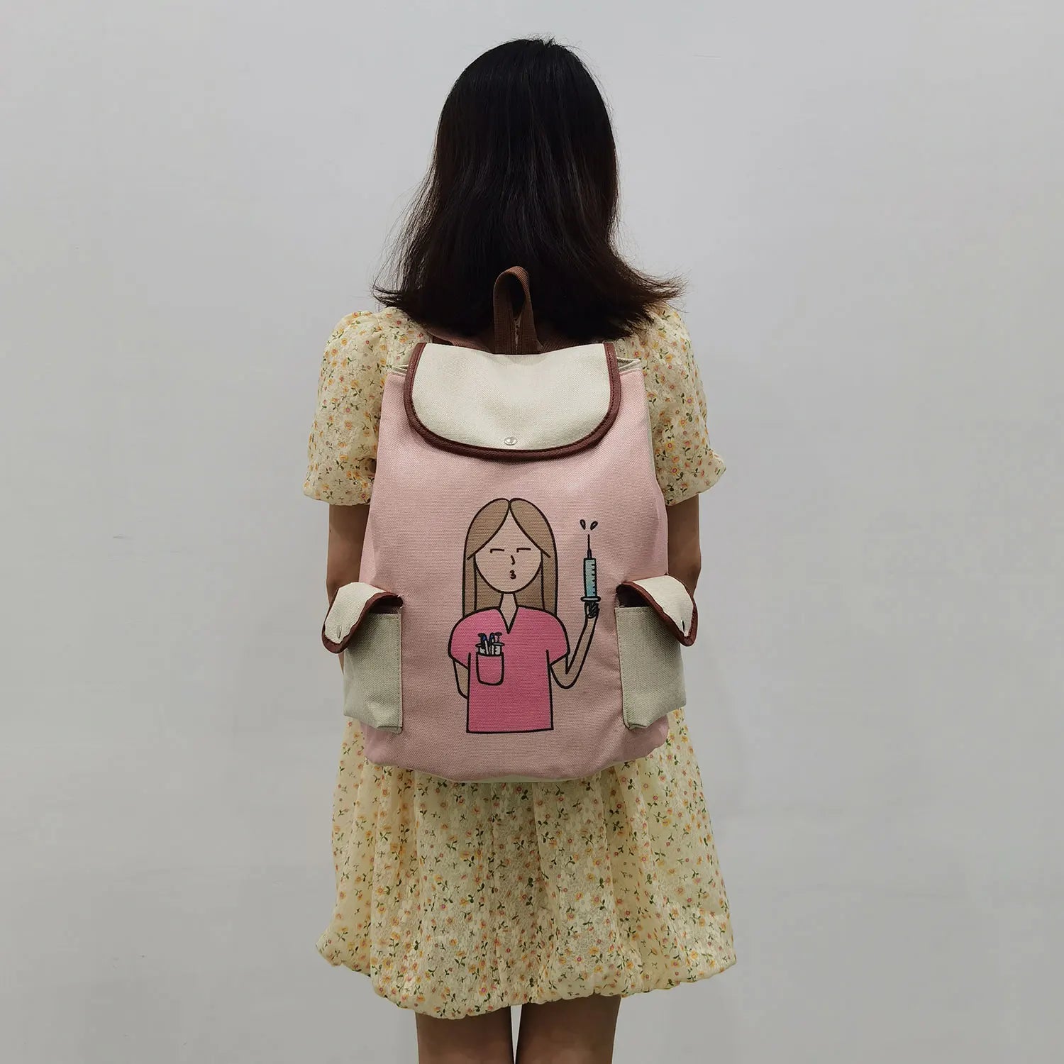 Nurse Printing Backpack Women's School Bag Men's Computer Shoulders Bags