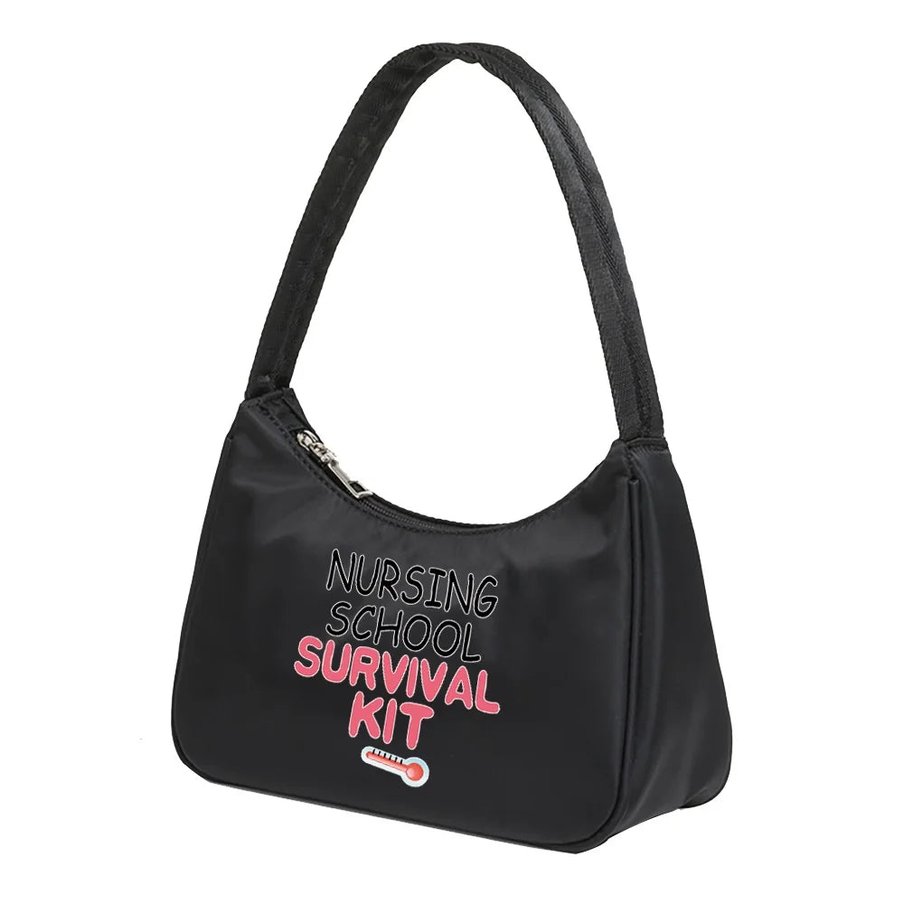 Nurse Printing Women Underarm Shoulder Bags Ladies Tote Shopping Handbags