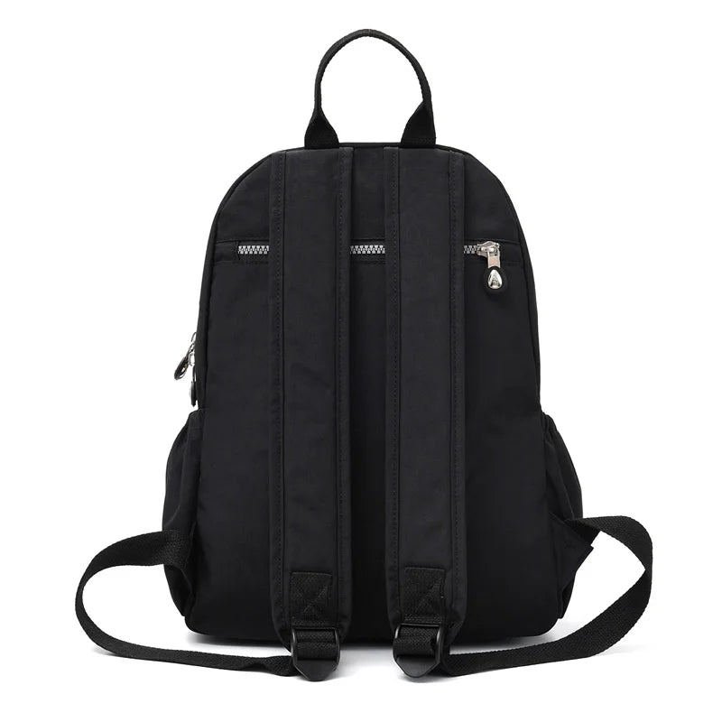 Waterproof Nylon Backpack Women Travel School Shoulder Bags