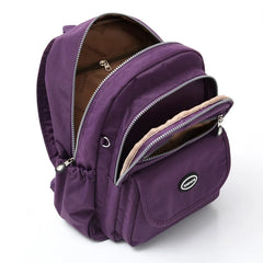 Waterproof Nylon Backpack Women Travel School Shoulder Bags