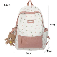 Large Capacity Nylon Backpack for Women, Student Travel Rucksack