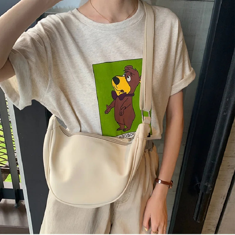 Nylon Canvas Women Bags Japanese Dumpling Messenger Bag