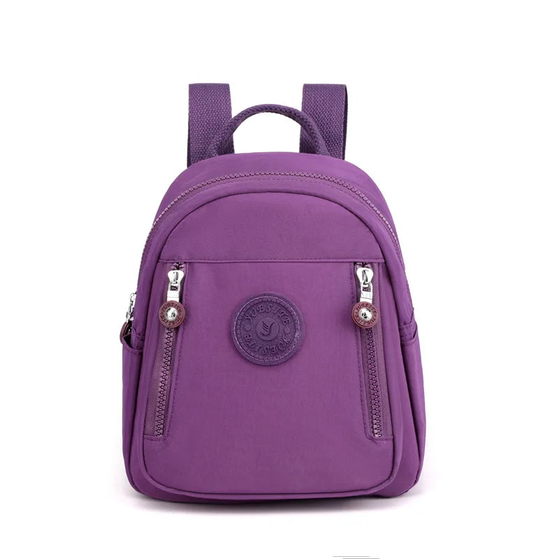 Nylon Backpack Bucket Bag Small Schoolbag