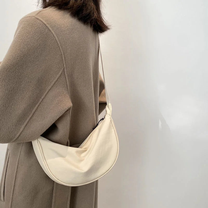 Nylon Crossbody Dumpling Bag Lightweight Underarm Shoulder Canvas Bags