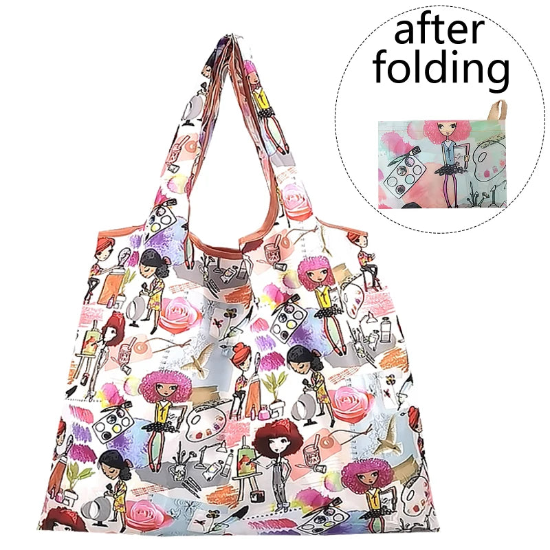 Eco Shopping Bags Foldable Large Tote Grocery Reusable Portable